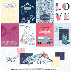 Kit Papiers imprimés Liberty 30.5 x 30.5 cm 9 pcs