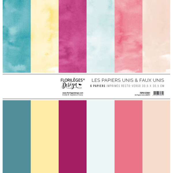 Kit Papiers unis Liberty 30.5 x 30.5 cm