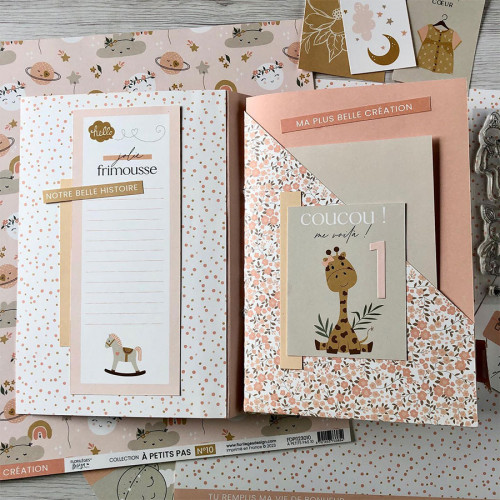 Cartes étape bébé Vert sauge 16 pcs