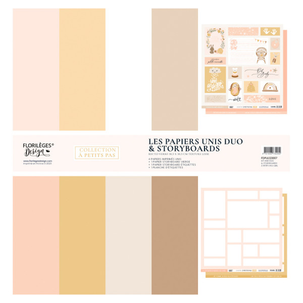 Kit Papier uni Duo Girl