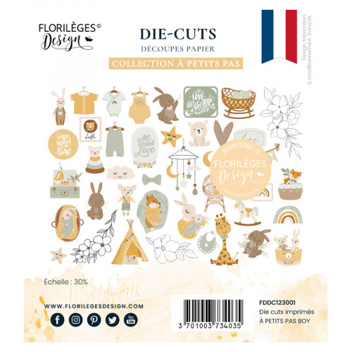 Découpes en papier Die cuts À petits pas Boy