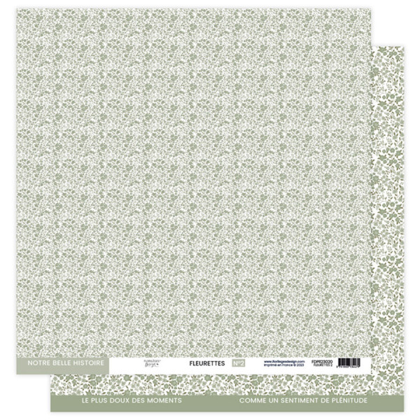À petits pas Papier imprimé Fleurettes #2