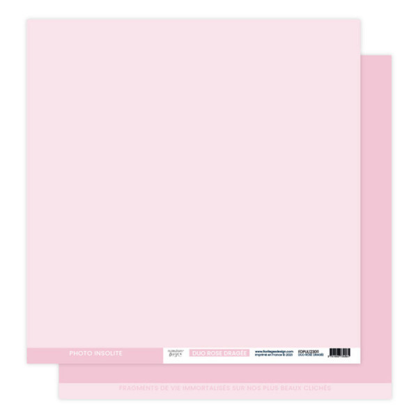 À petits pas Papier uni Duo rose dragé