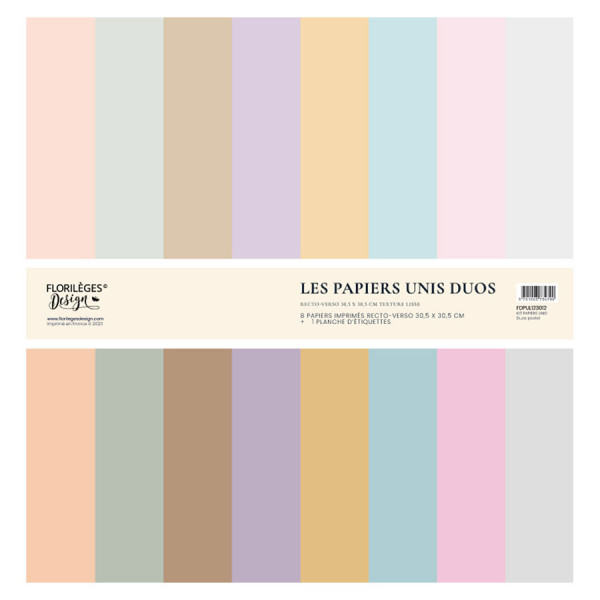 À petits pas Kit papier uni Duo Pastel