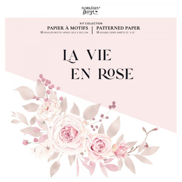 La vie en rose Kit papier imprimé