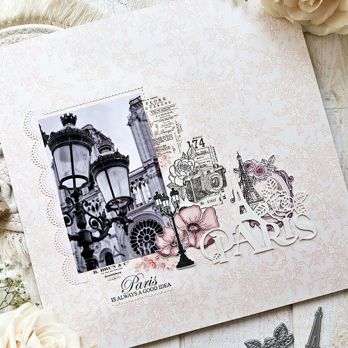 La vie en rose Kit papier imprimé