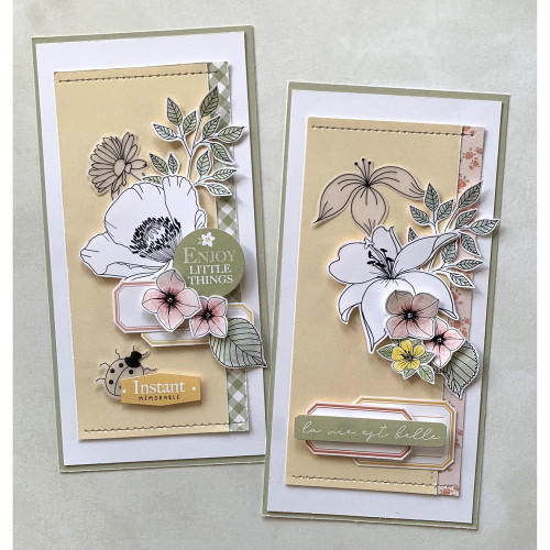 Tampon bois Coupon fleuri