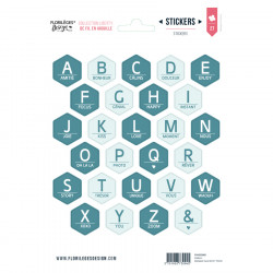 Stickers Alphabet Glacier et Paon