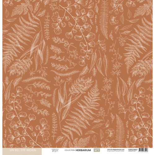 Papier imprimé 30,5 x 30,5 cm Herbarium 7