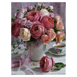 Broderie Diamant 40 x 50 cm Bouquet de Roses