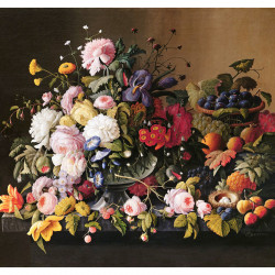 Broderie Diamant 40 x 50 cm Fleurs et Fruits - Severin Roesen