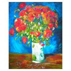 Broderie Diamant 40 x 50 cm Vase avec Coquelicots - Van Gogh