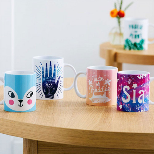 Mug en céramique à personnaliser 340 ml 6 pcs