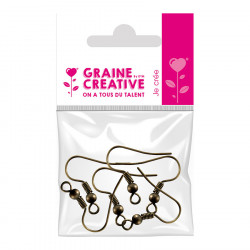 Boucles d'oreille pendantes bronze à customiser 6 pcs