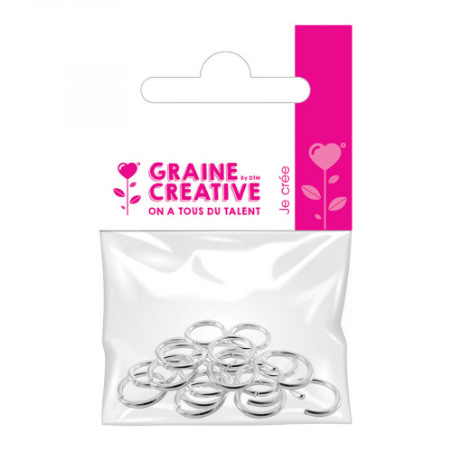 Anneaux argentés 7 mm 20 pcs