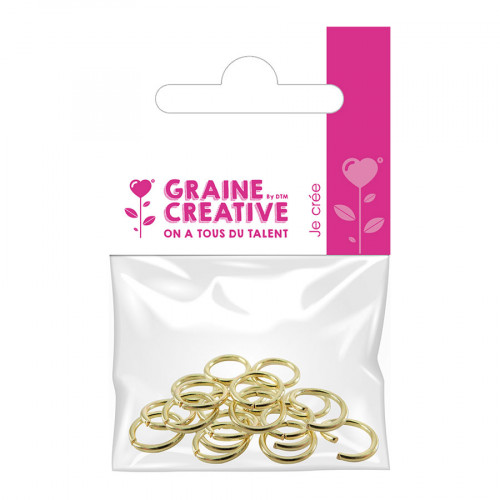 Anneaux dorés 7 mm 20 pcs