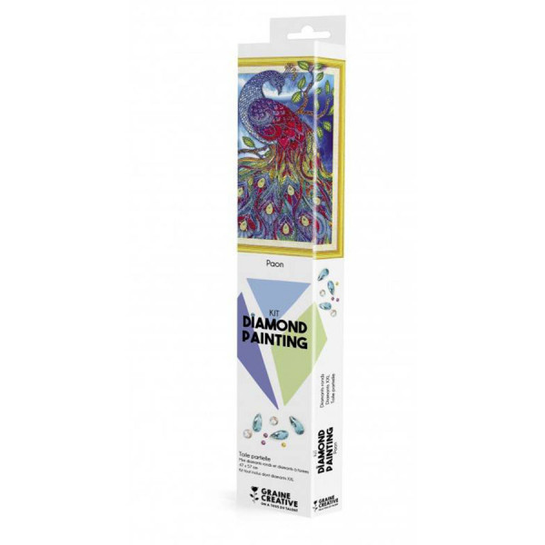 Diamond Painting Kit Paon 47 x 57 cm