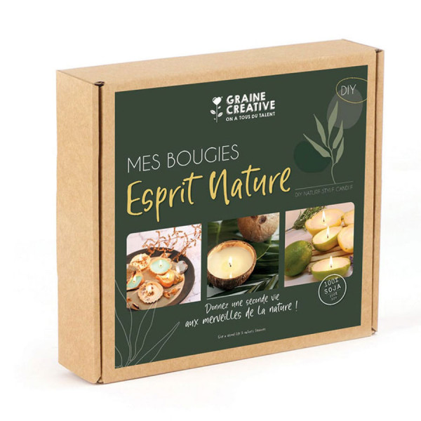 Bougie à frabriquer Kit Esprit nature