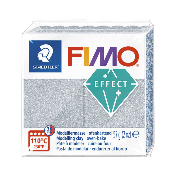 Fimo Effect - Argent pailleté 57 g