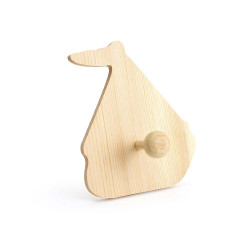 Patère en bois bateau - 12,5 x 17 cm