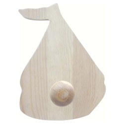 Patère en bois bateau - 12,5 x 17 cm