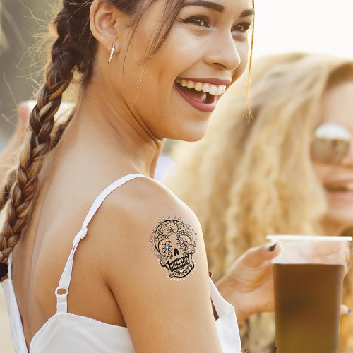 Moyenne pierre à tatouage Crâne