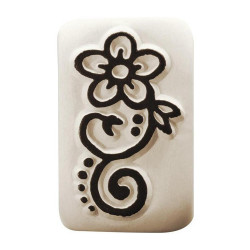 Moyenne pierre à tatouage Fleur boucle
