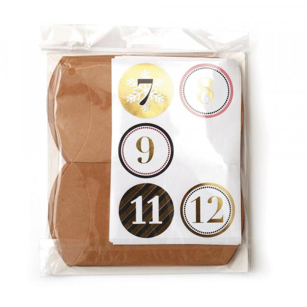 Calendrier de l'Avent Boîtes berlingots krafts - Graine Créative