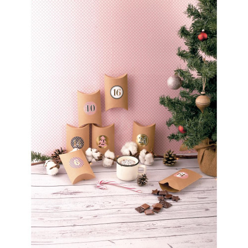 Calendrier de l'Avent Boîtes berlingots krafts - Graine Créative