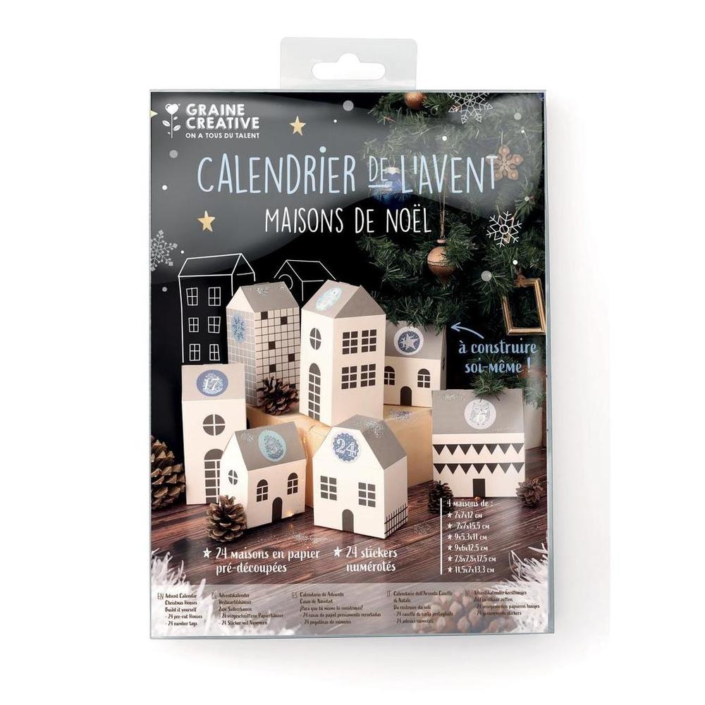 Calendrier de l'avent vide, 25 Calendrier de l'Avent Maison, à Faire soi Calendrier Noel avec 24 Autocollants Numérotés, Boîtes de Calendrier Noël, Calendrier DIY pour Décoration de Noël
