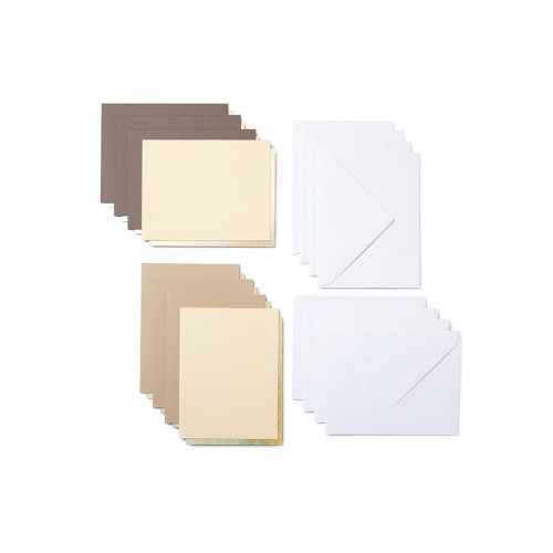 Cartes Adhésives + Enveloppes 8 pcs 10.8 x 14 cm Café/Chocolat