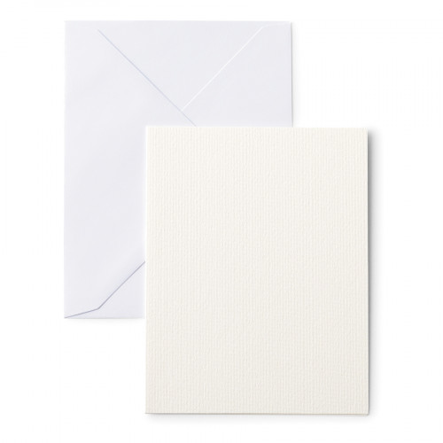 Cartes Aquarelle + Enveloppes 12 pcs 10.7 x 13.7 cm Ivoire