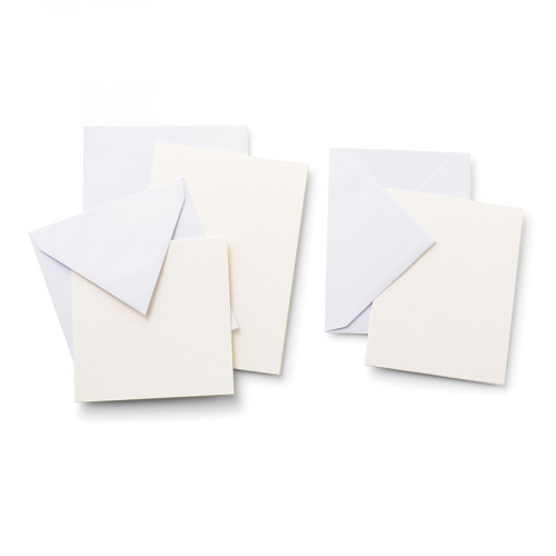 Cartes Aquarelle + Enveloppes 12 pcs 10.7 x 13.7 cm Ivoire