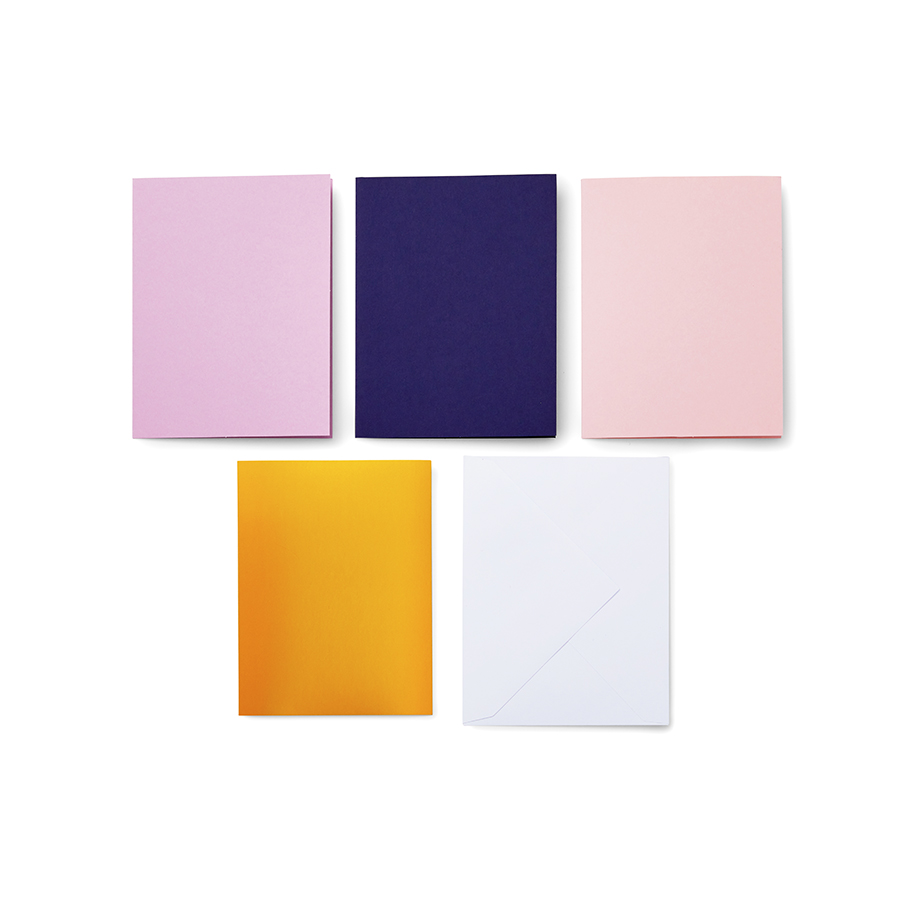 Cartes Adhésives + Enveloppes 8 pcs 10.8 x 14 cm Bleu/Rose