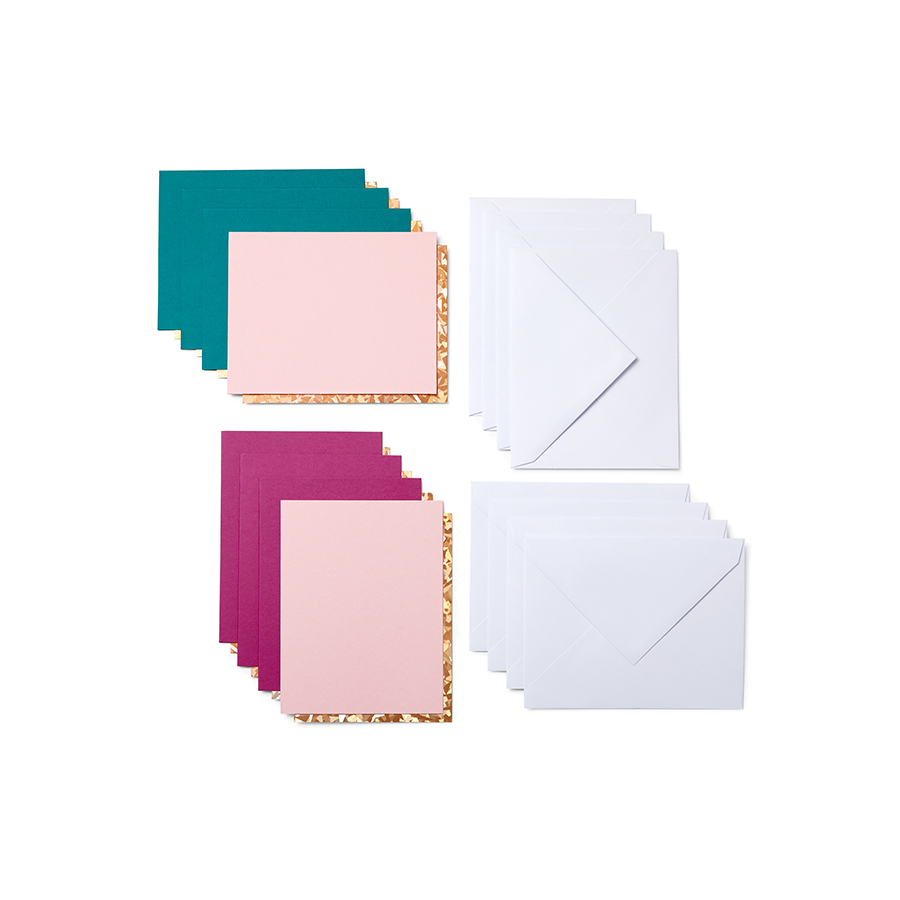 Cartes Adhésives + Enveloppes 8 pcs 10.8 x 14 cm Émeraude
