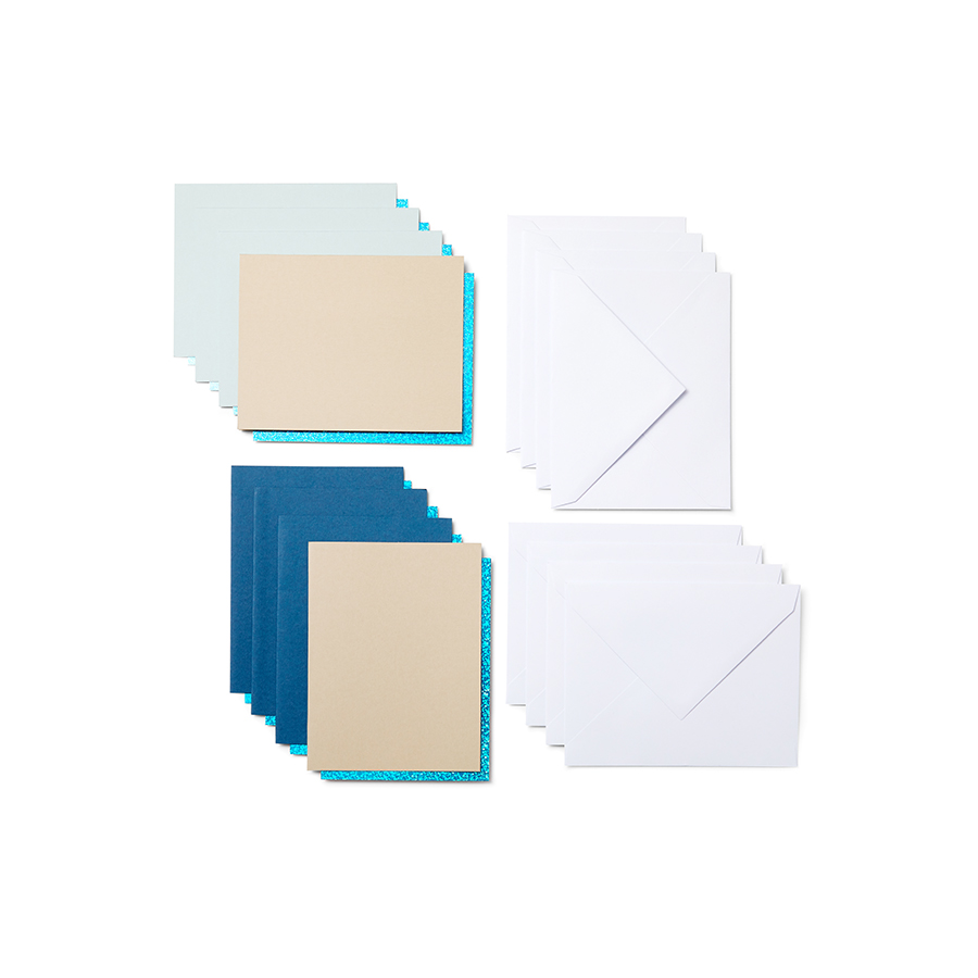 Cartes Adhésives + Enveloppes 8 pcs 10.8 x 14 cm Marine