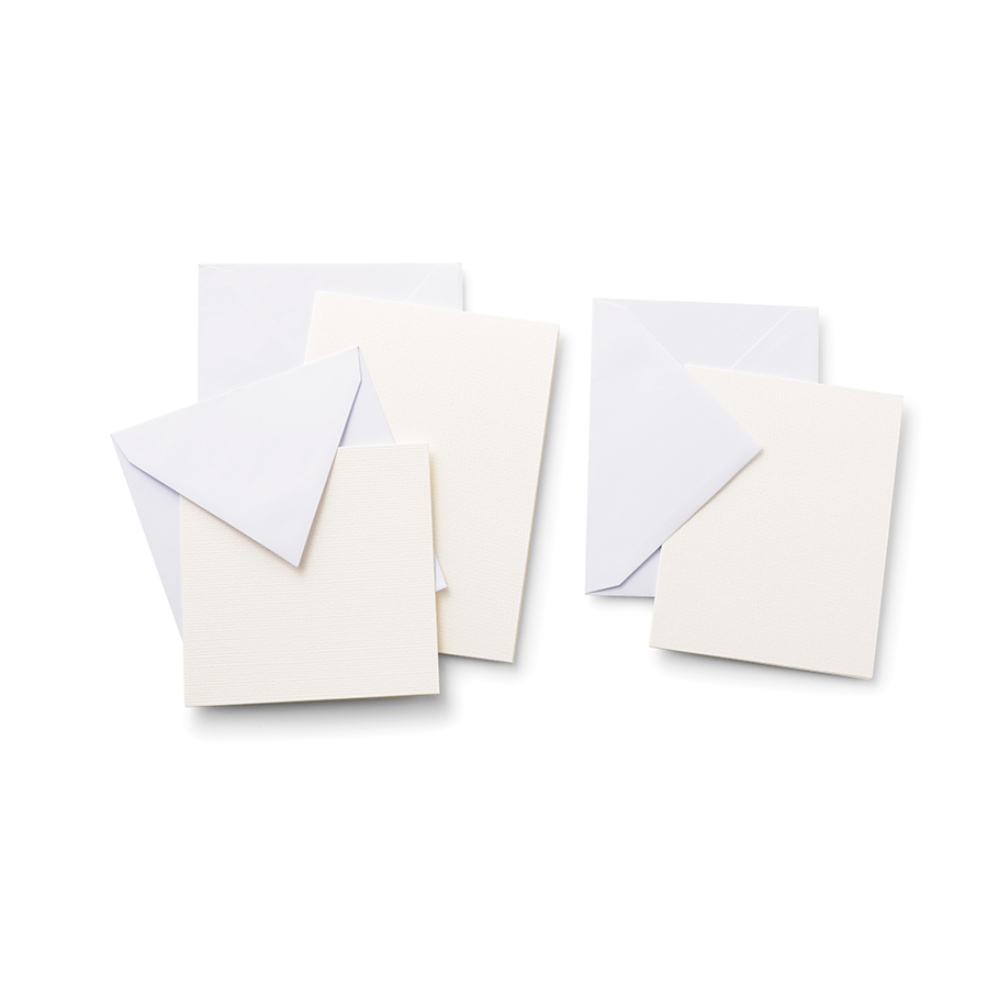 Cartes Aquarelle + Enveloppes 10 pcs 12.1 x 16.8 cm Ivoire