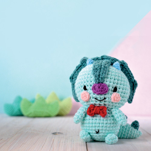 Mini Amigurumi Taro le Dino 10 cm