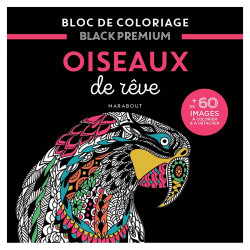 Bloc de coloriage Black Premium Oiseaux de rêve