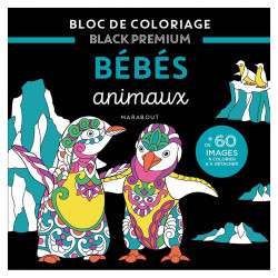 Bloc de coloriage Black Premium Bébés animaux