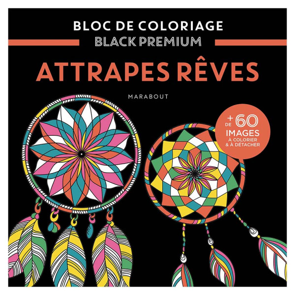 Bloc de coloriage Black Premium Attrape-rêves