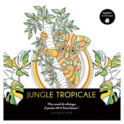 Carnet de coloriage Jungle Tropicale Happy Coloriage