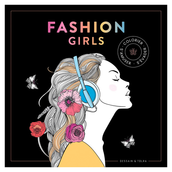 Livre Black Black Coloriage Fashion Girls