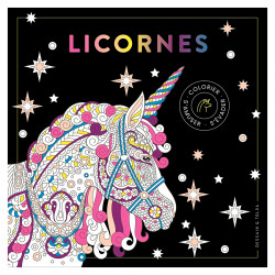 Livre Black Coloriage Licornes