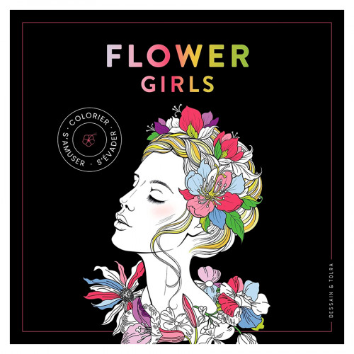 Livre Black Coloriage Flower Girls