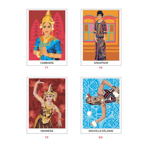 Coloriages mystères Costumes du monde