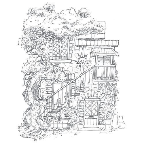 Album de coloriage Boutiques du monde