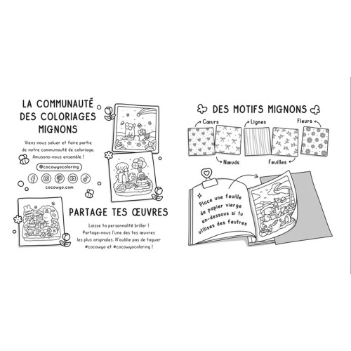 Coloriages mignons et cosy - Adorable petit monde