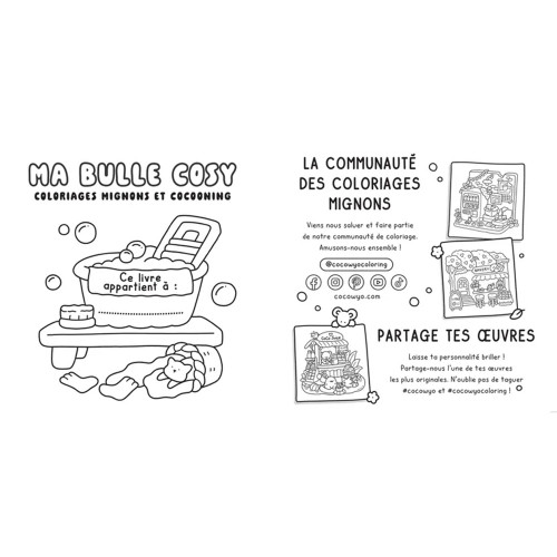 Coloriages mignons et cosy - Ma bulle cosy