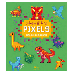 Album Colos et stickers pixels Dinos et compagnie - Deux Coqs d'or